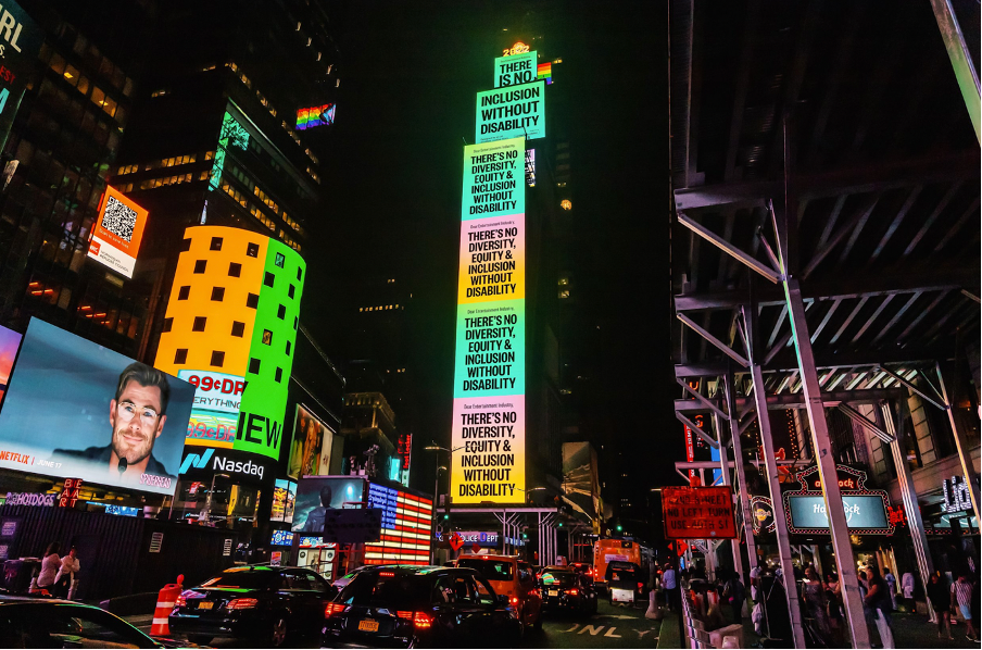 Colorful billboard ads