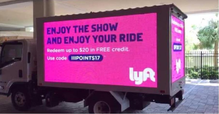 Lyft Billboard truck advertising