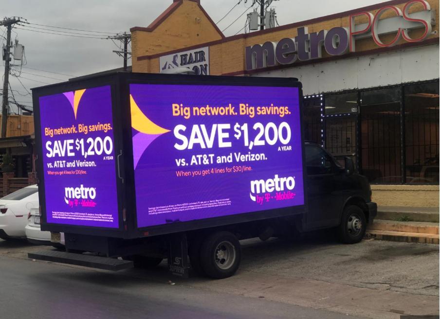 Metro mobile billboard ad