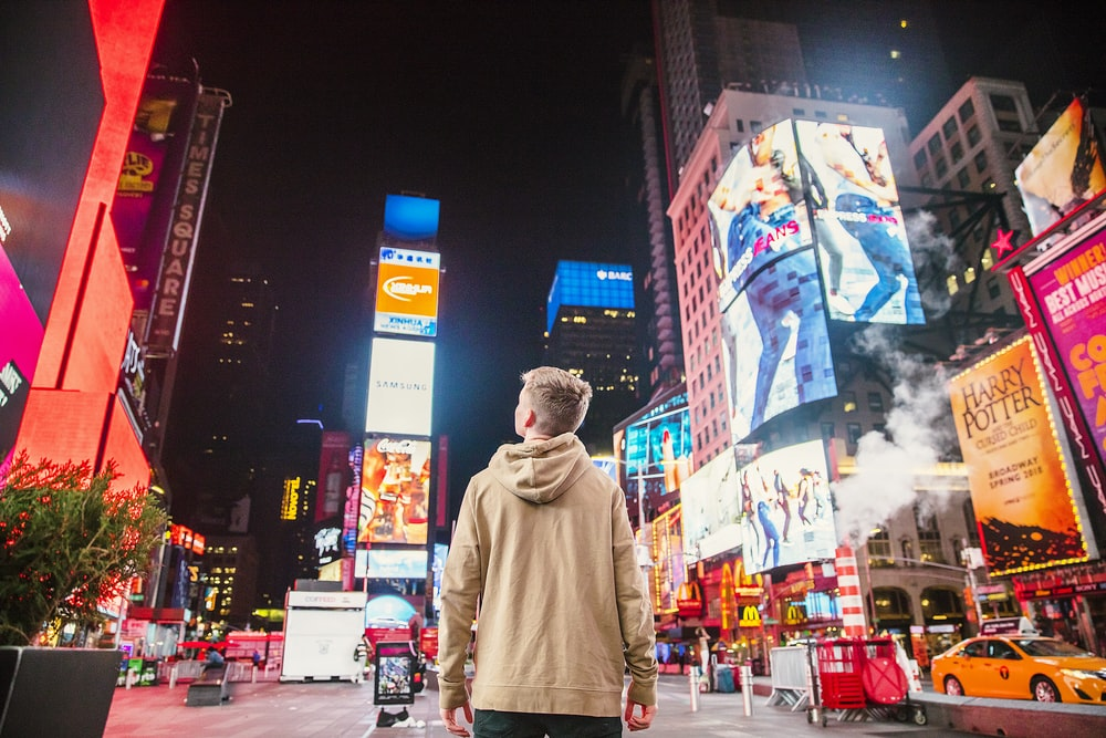 Different formats of outdoor advertising in New York
