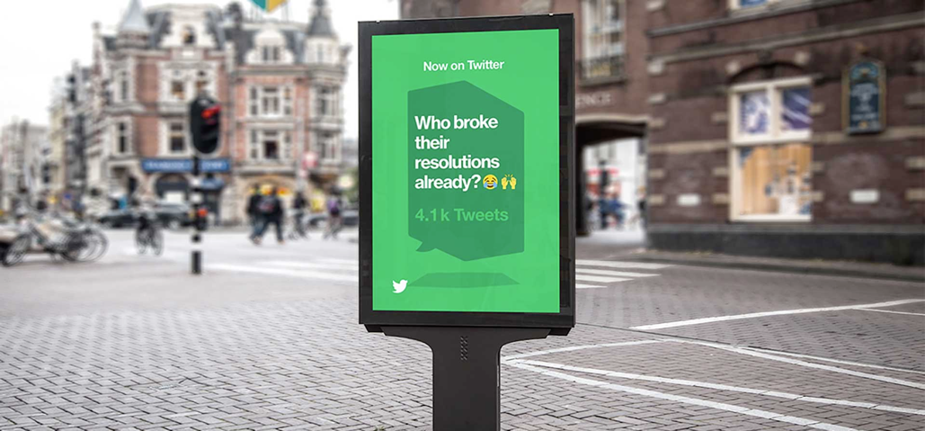 Twitter DOOH analytics ad