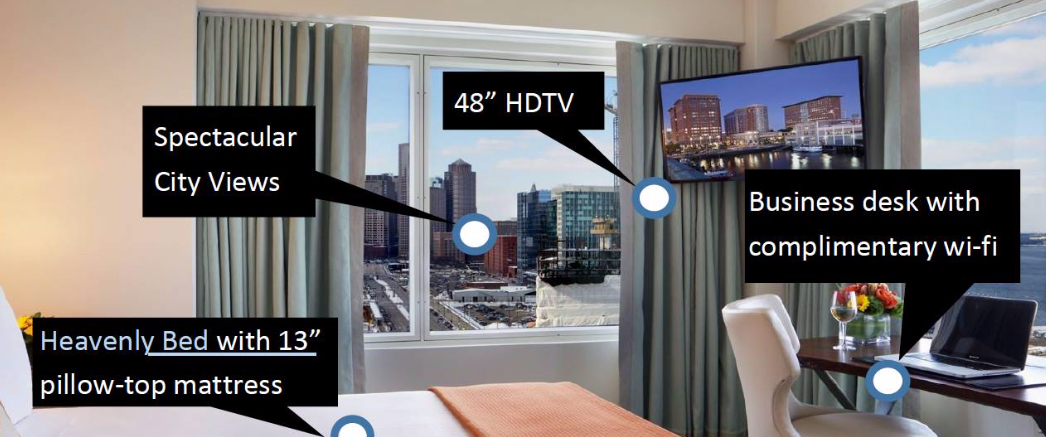 Virtual tour of hotel room