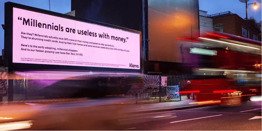 Example 2 of brand positioning using digital out of home advertising