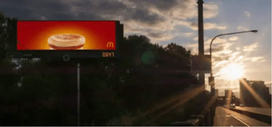 McDonald's breakfast billboard ad