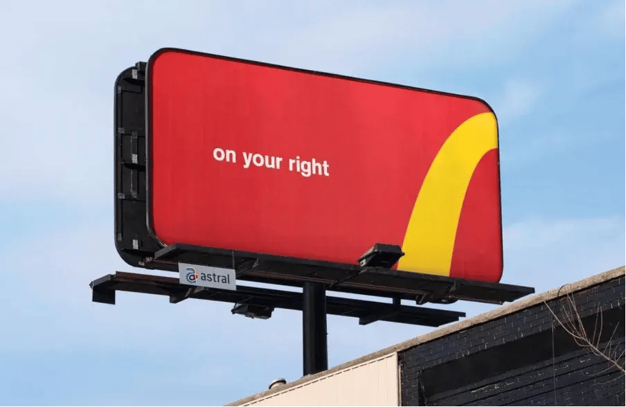 McDonald's drive in-store digital billboard