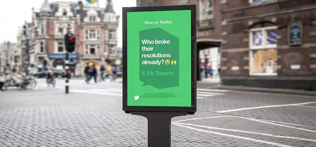 Twitter DOOH analytics ad