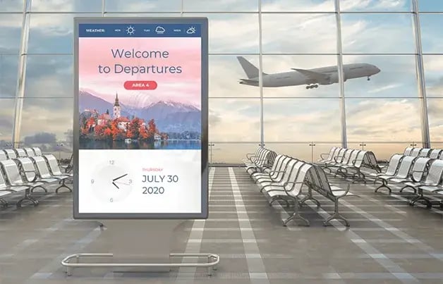 Weather-DOOH-Airport-ad